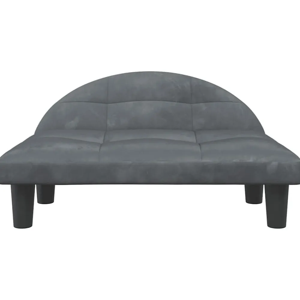 vidaXL Cama para perros de terciopelo 70x52x30 cm Gris oscuro Best