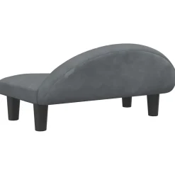vidaXL Cama para perros de terciopelo 70x52x30 cm Gris oscuro Best