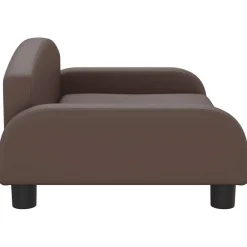 vidaXL Cama para perros de cuero sintético marrón 70x45x30 cm Marrón