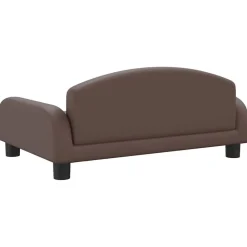 vidaXL Cama para perros de cuero sintético marrón 70x45x30 cm Marrón