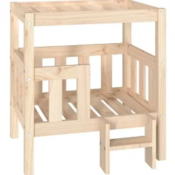 vidaXL Productos Para Mascotas-Cama para perros madera maciza de pino 65,5x50,5x70 cm