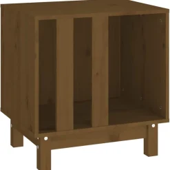 vidaXL Cama para perros madera maciza pino marrón miel 50x40x52 cm Marr&oacute;n miel Sale