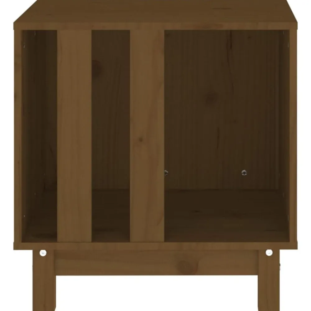 vidaXL Cama para perros madera maciza pino marrón miel 50x40x52 cm Marrón miel Sale