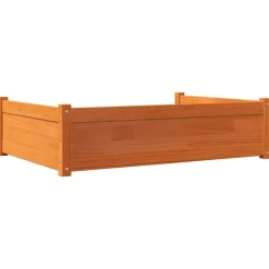 vidaXL Productos Para Mascotas-Cama para perros madera de pino marrón cera 105,5x75,5x28 cm