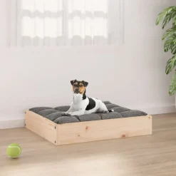 vidaXL Productos Para Mascotas-Cama para perros madera maciza de pino 51,5x44x9 cm