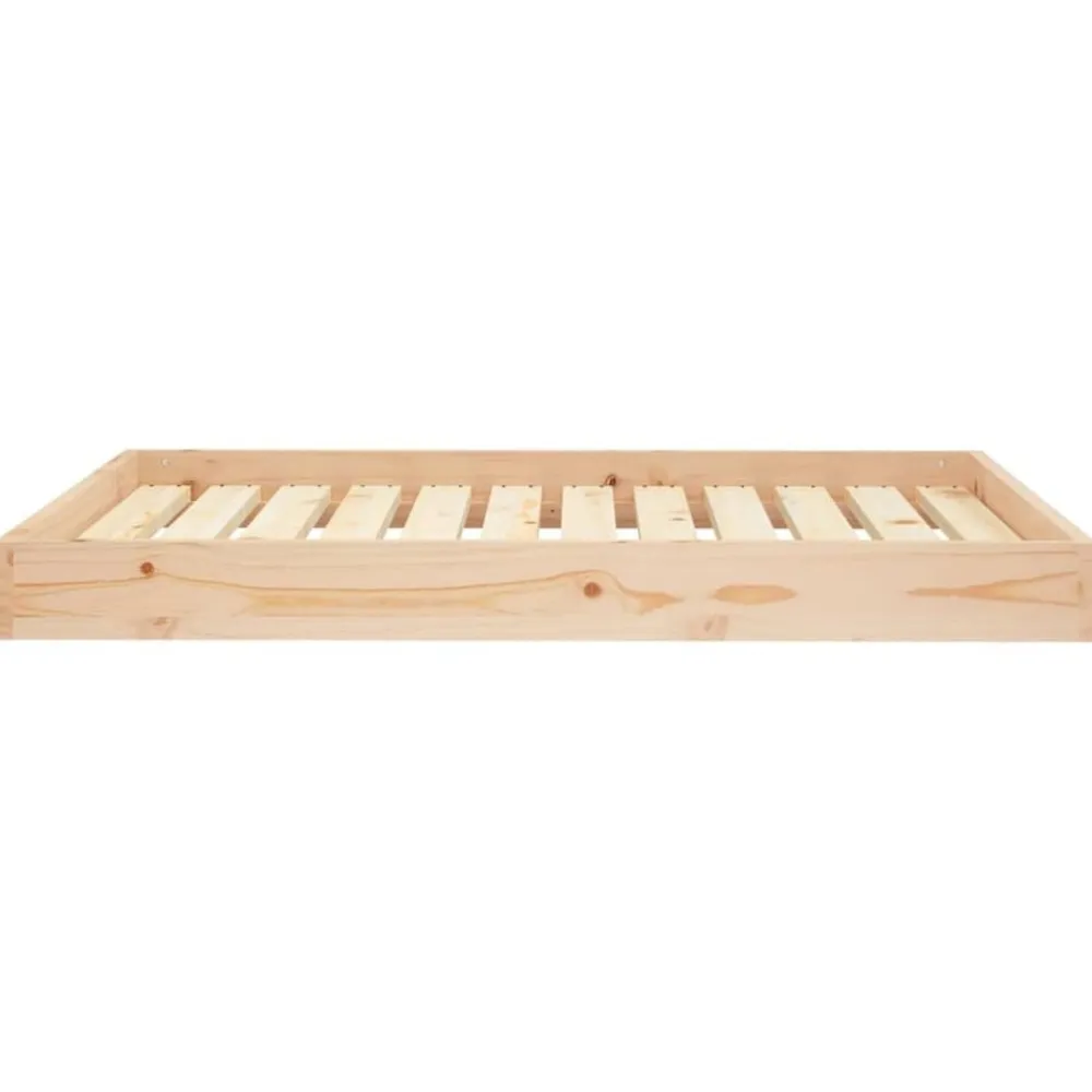 vidaXL Cama para perros madera maciza de pino 101,5x74x9 cm Natural Discount