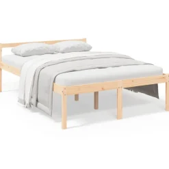 vidaXL Camas Y Accesorios-Cama senior sin colchón madera maciza de pino 140x190 cm
