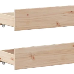 vidaXL Camas Y Accesorios-Cama sin colchón con cabecero madera maciza de pino 200x200 cm