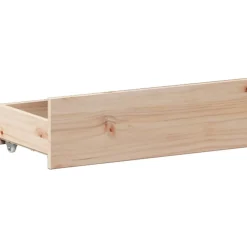 vidaXL Camas Y Accesorios-Cama sin colchón con cabecero madera maciza de pino 200x200 cm