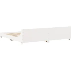 vidaXL Cama sin colchón madera maciza de pino blanca 180x200 cm Blanco New