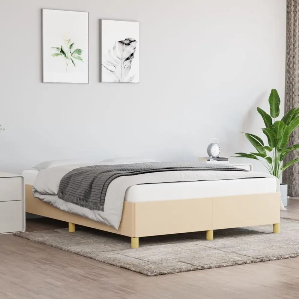 vidaXL Camas Y Accesorios-Cama sin colchón tela color 140x190 cm