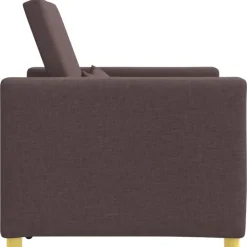vidaXL Sillas-Cama Sofá Desplegable Individual Marrón oscuro 90 x 165 x 87 cm