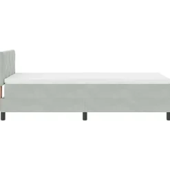 vidaXL Cama tipo Box Spring 90 x 190 cm Terciopelo Gris claro Hot