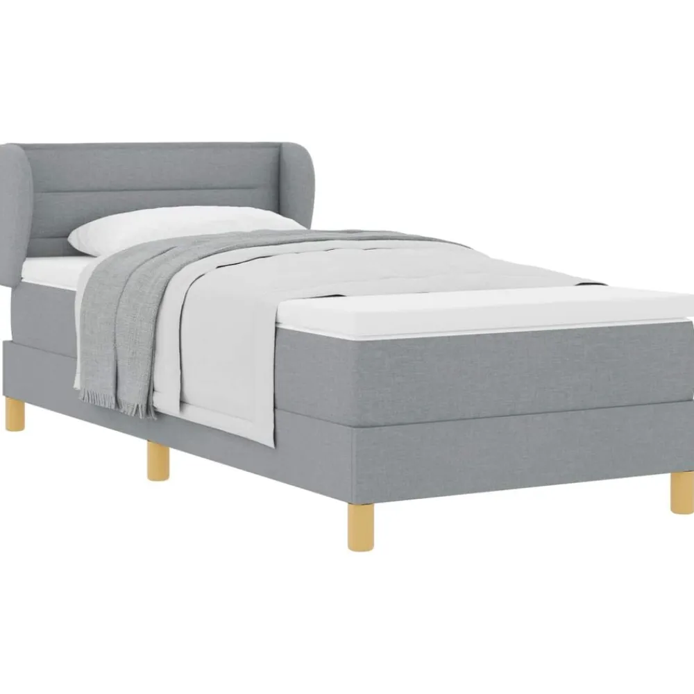 vidaXL Camas Y Accesorios-Cama tipo Box Spring con colchón 80 x 200 cm tela