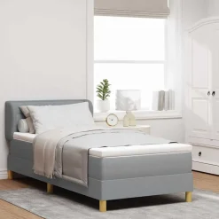vidaXL Camas Y Accesorios-Cama tipo Box Spring con colchón 80 x 200 cm tela