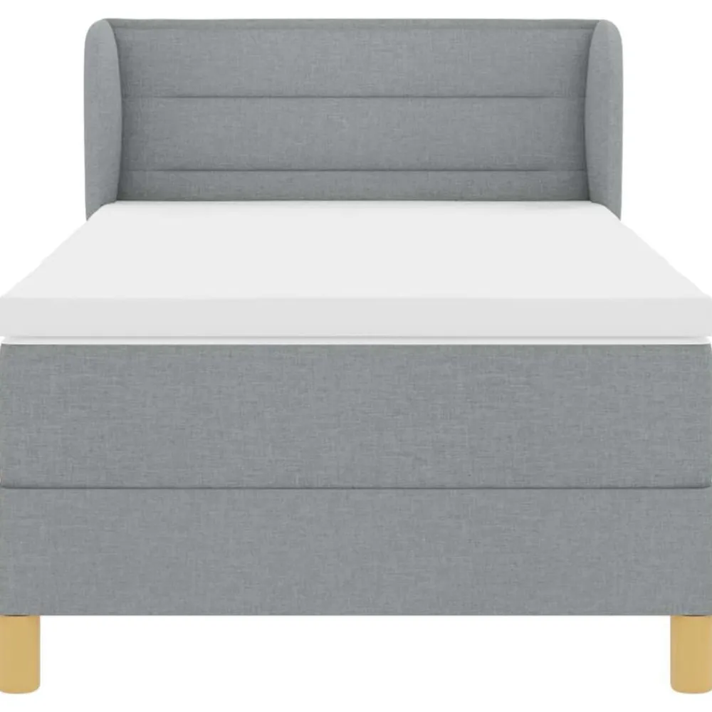 vidaXL Camas Y Accesorios-Cama tipo Box Spring con colchón 80 x 200 cm tela
