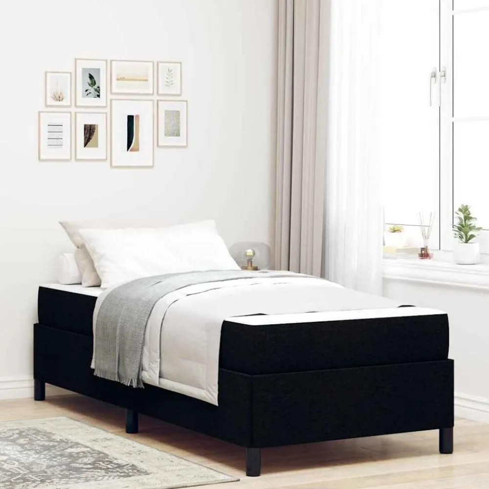 vidaXL Cama tipo Box Spring 80 x 200 cm tela Negro Online