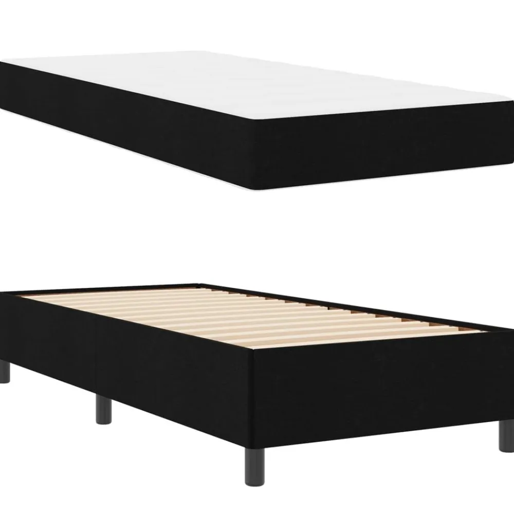 vidaXL Cama tipo Box Spring 80 x 200 cm tela Negro Online