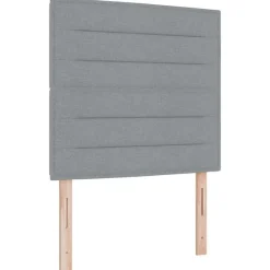 vidaXL Cama tipo Box Spring con colchón 80 x 200 cm tela Gris claro