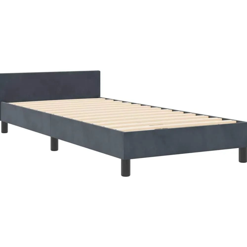 vidaXL Cama tipo Box Spring 80 x 200 cm Terciopelo Gris oscuro