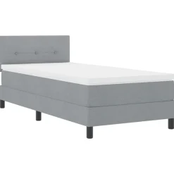 vidaXL Camas Y Accesorios-Cama tipo Box Spring con colchón 90 x 190 cm tela