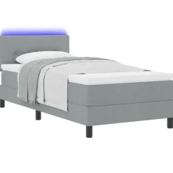 vidaXL Camas Y Accesorios-Cama tipo Box Spring con colchón 90 x 190 cm tela