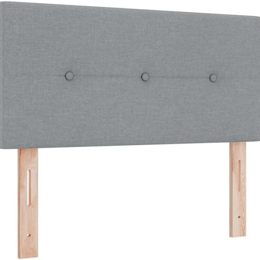 vidaXL Camas Y Accesorios-Cama tipo Box Spring con colchón 90 x 190 cm tela