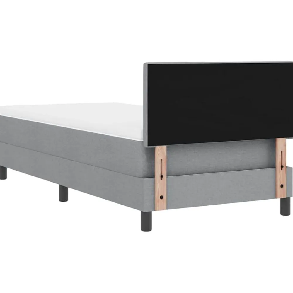 vidaXL Camas Y Accesorios-Cama tipo Box Spring con colchón 90 x 190 cm tela