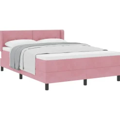 vidaXL Camas Y Accesorios-Cama tipo Box Spring con cabecera 190 x 140 cm Terciopelo