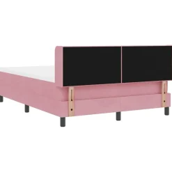 vidaXL Camas Y Accesorios-Cama tipo Box Spring con cabecera 190 x 140 cm Terciopelo