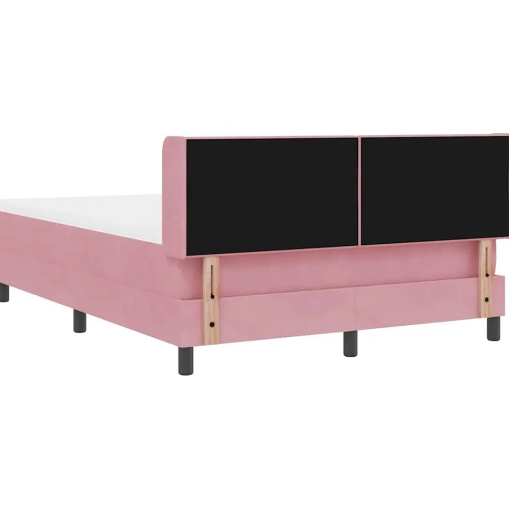 vidaXL Camas Y Accesorios-Cama tipo Box Spring con cabecera 190 x 140 cm Terciopelo