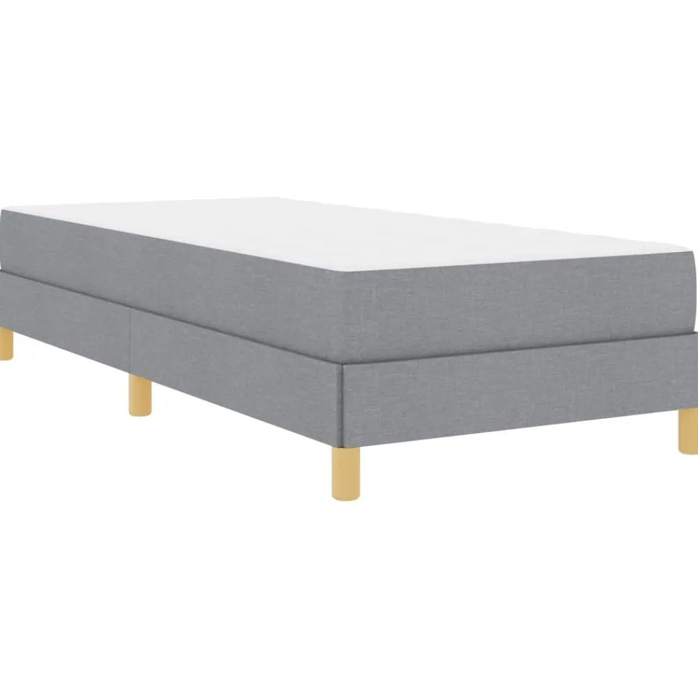 vidaXL Cama tipo Box Spring con colchón 80 x 200 cm tela Gris claro Discount