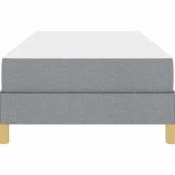 vidaXL Cama tipo Box Spring con colchón 80 x 200 cm tela Gris claro Discount