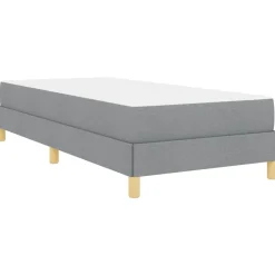 vidaXL Cama tipo Box Spring con colchón 80 x 200 cm tela Gris claro Discount