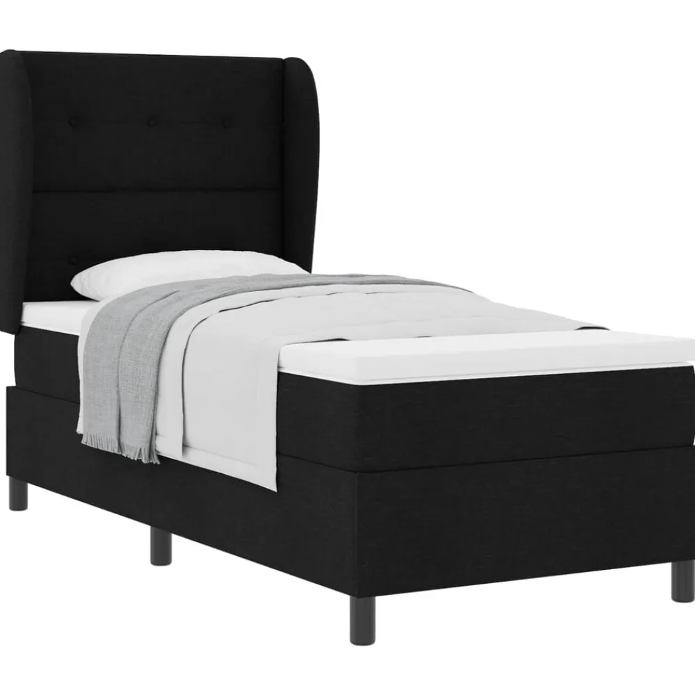 vidaXL Camas Y Accesorios-Cama tipo Box Spring con colchón 80 x 200 cm tela