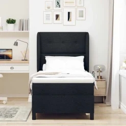 vidaXL Camas Y Accesorios-Cama tipo Box Spring con colchón 80 x 200 cm tela