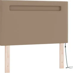 vidaXL Cama tipo Box Spring 90 x 190 cm Cuero sintético Capuchino New