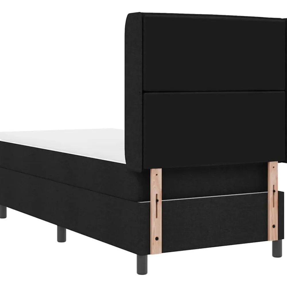 vidaXL Cama tipo Box Spring con colchón 200 x 80 cm tela Negro New