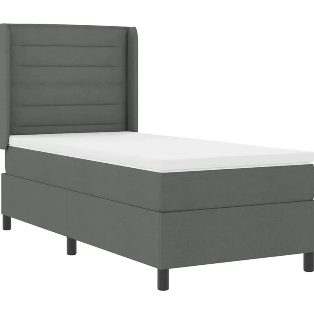 vidaXL Camas Y Accesorios-Cama tipo Box Spring con colchón 200 x 80 cm tela