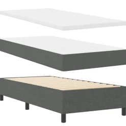 vidaXL Camas Y Accesorios-Cama tipo Box Spring con colchón 200 x 80 cm tela