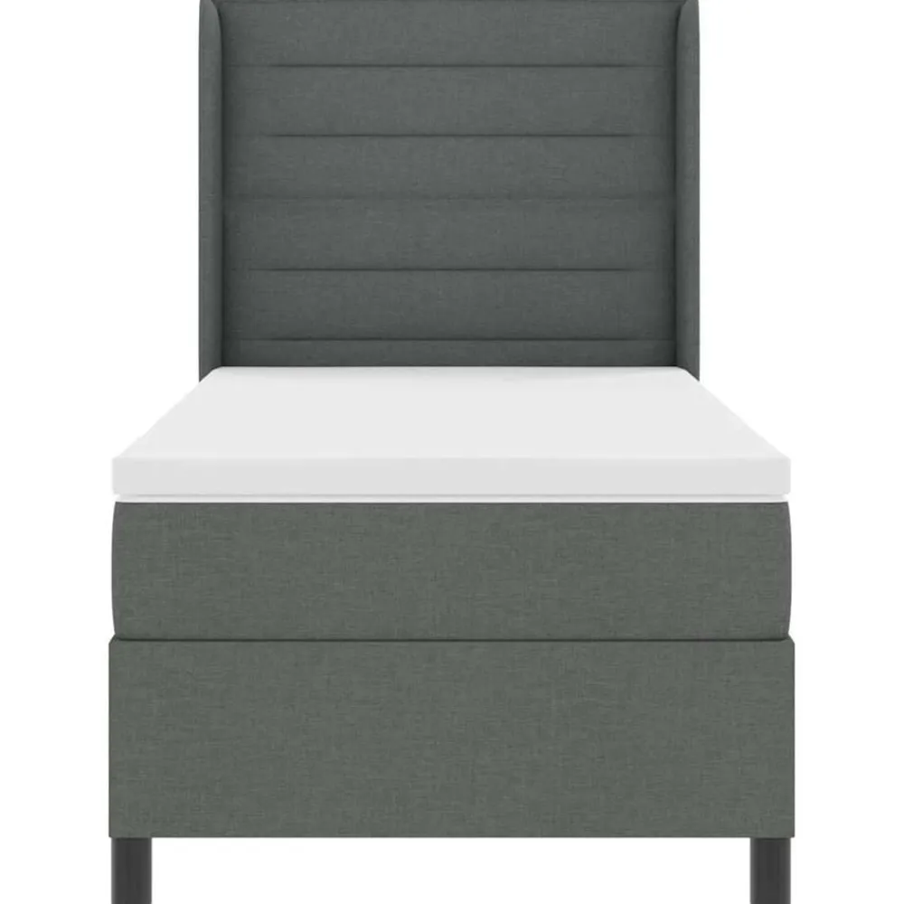 vidaXL Camas Y Accesorios-Cama tipo Box Spring con colchón 200 x 80 cm tela