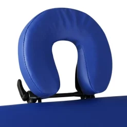vidaXL Camilla de masaje plegable 2 zonas estructura de madera Azul Online