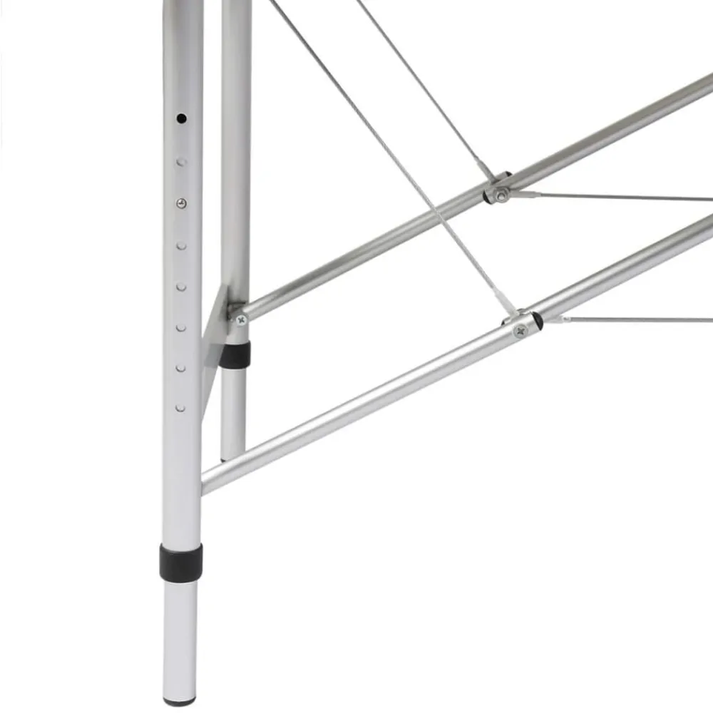 vidaXL Camilla de masaje plegable 2 zonas estructura de madera Azul Online