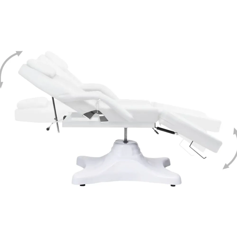 vidaXL Camilla de masaje blanca 180x62x(86,5-118) cm Blanco Best