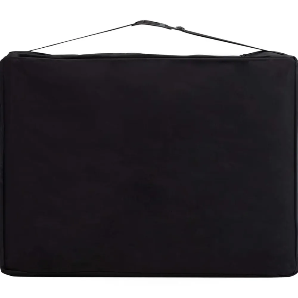 vidaXL Camilla de masaje plegable 3 zonas madera Negro y blanco Clearance