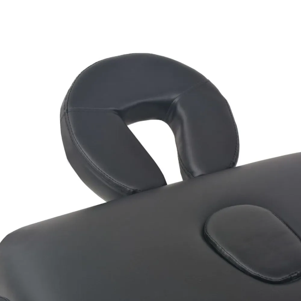 vidaXL Camilla de masaje plegable 3 zonas 10 cm grosor negra Negro Clearance