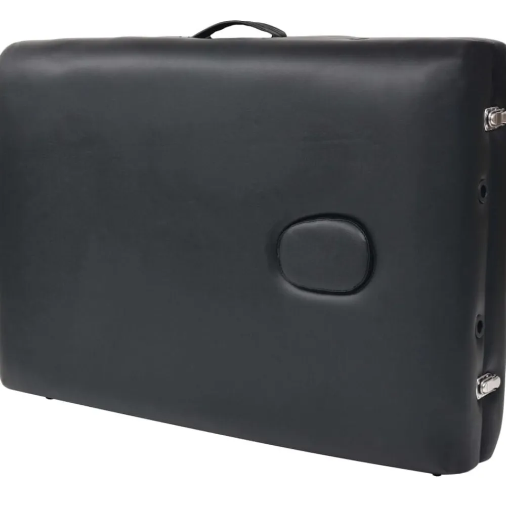 vidaXL Camilla de masaje plegable 3 zonas 10 cm grosor negra Negro Clearance