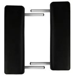 vidaXL Camilla de masaje plegable 2 zonas estructura de aluminio negra Negro