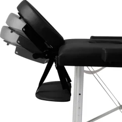 vidaXL Camilla de masaje plegable 2 zonas estructura de aluminio negra Negro