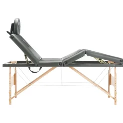 vidaXL Salud Y Belleza-Camilla de masaje 4 zonas estructura madera 186x68 cm